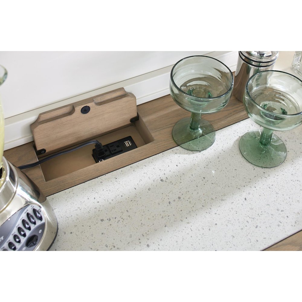 Modern Dining 66 In. Buffet and Hutch with Quartz Insert. Picture 6