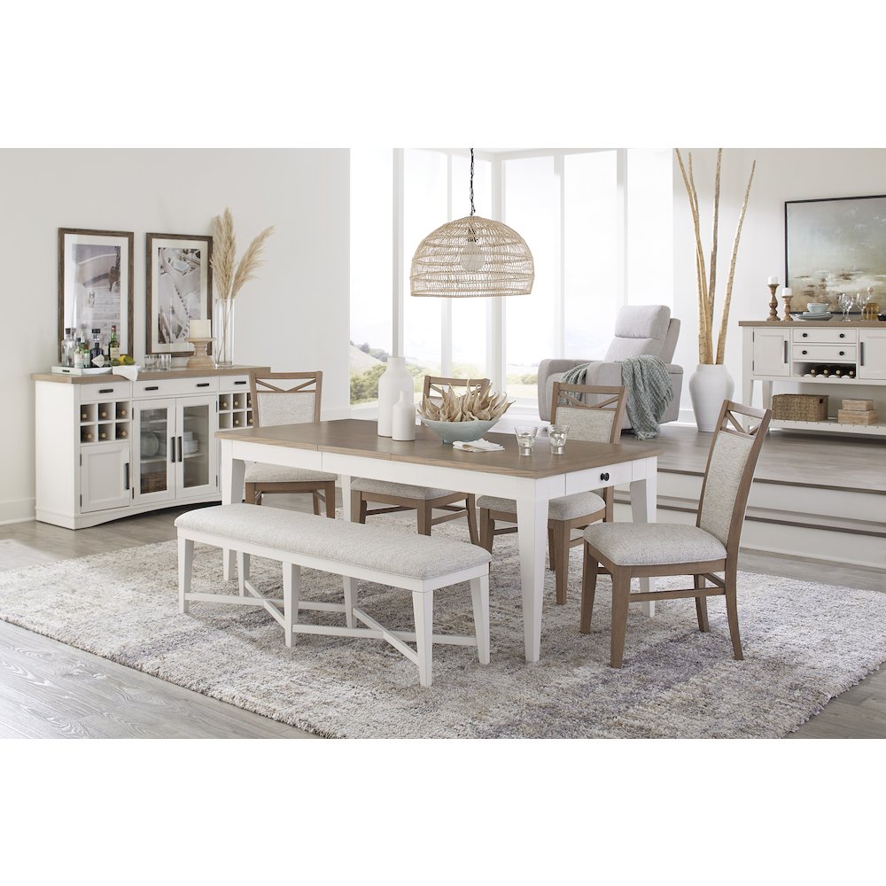 Modern Dining 58 In. Upholstered Bench. Picture 7