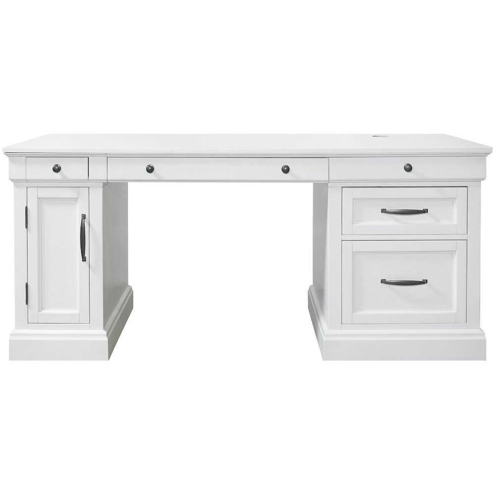 Shoreham - Effortless White Pedestal Desk. Picture 4