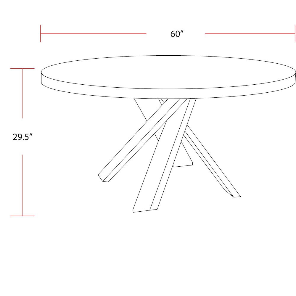 Downtown Dining 60 In. Round Dining Table With 4 Upholstered Chairs. Picture 17