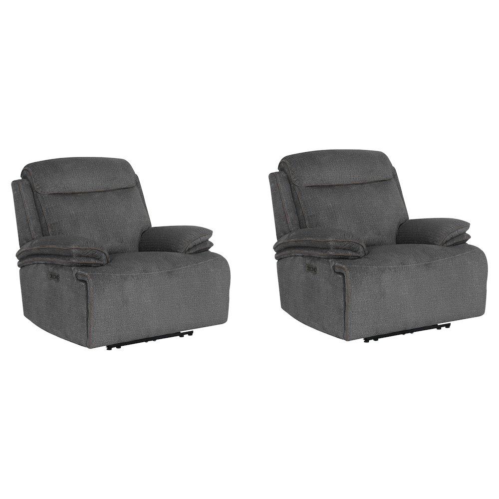 Alpine - Airy Midnight Power Zero Gravity Recliner Two Pack. Picture 1