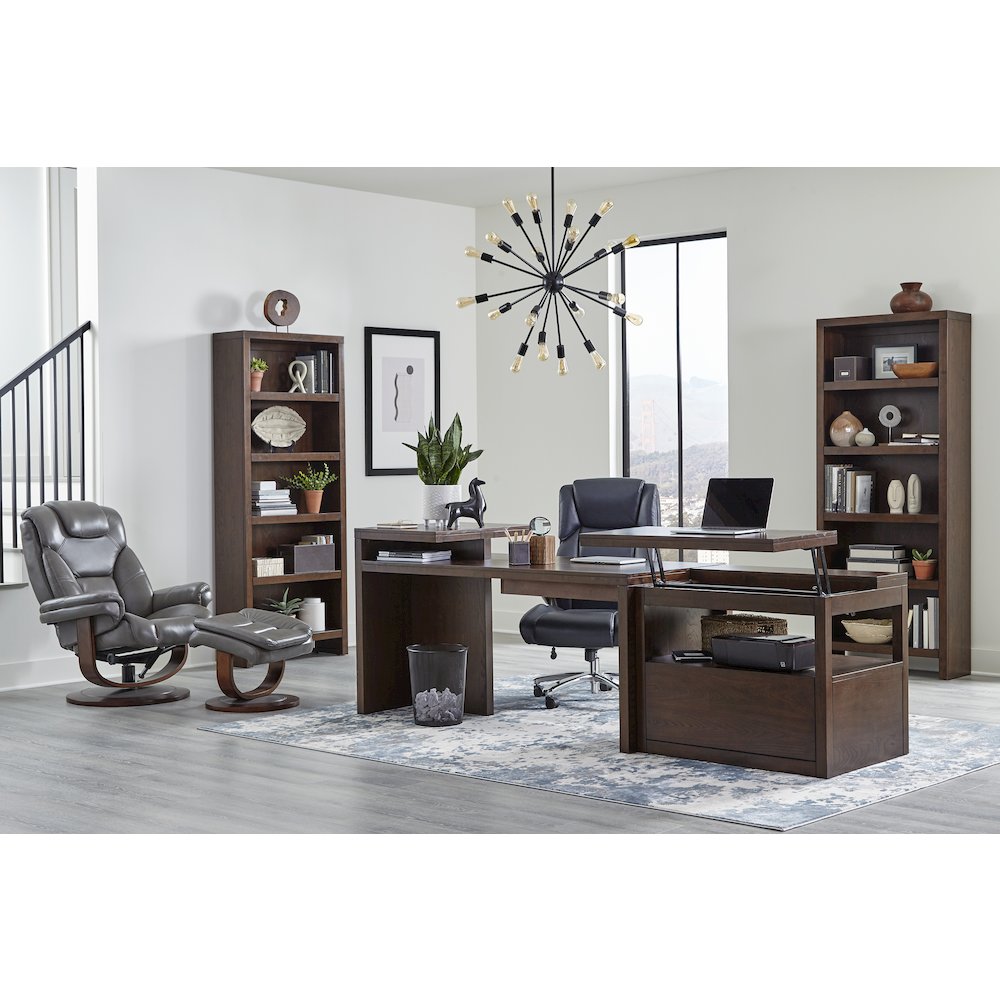 Monarch - Ice Manual Reclining Swivel Chair and Ottoman. Picture 13