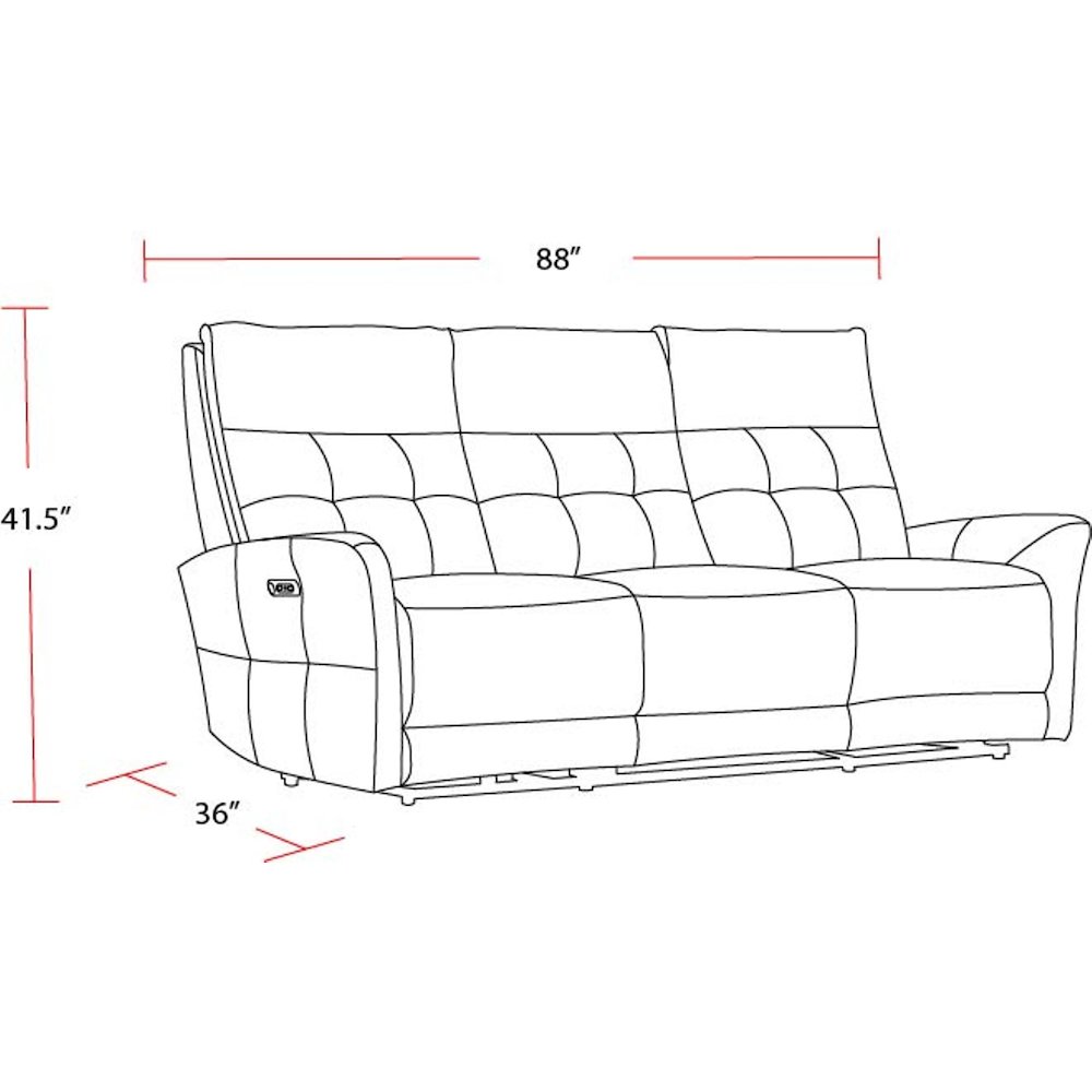 Gershwin - Lucca Butterscotch Zero Gravity Power Reclining Sofa. Picture 6