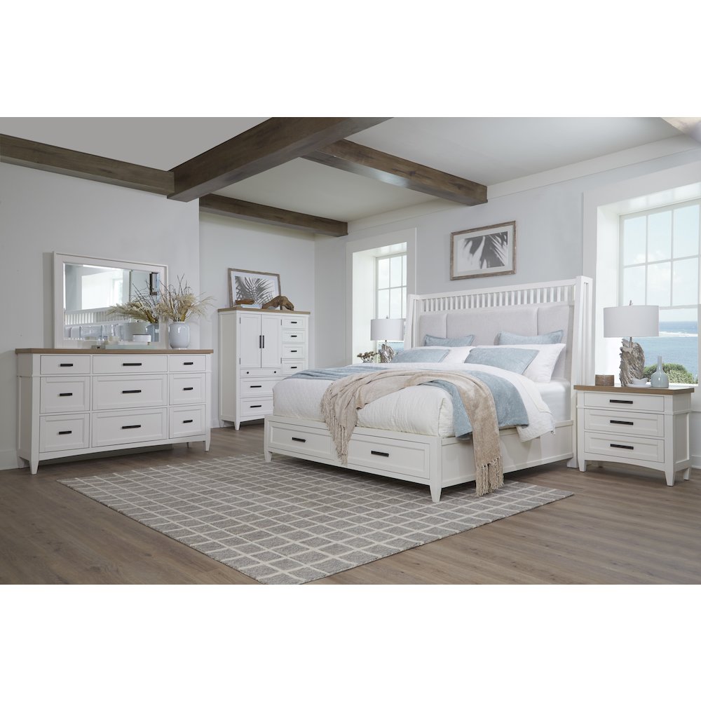 Parker House Americana Modern Bedroom Beveled Landscape Mirror. Picture 6