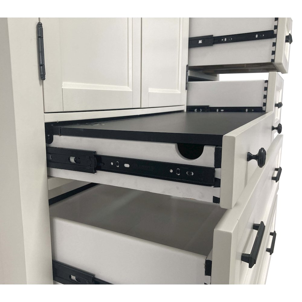 Modern Bedroom 7 Drawer Door Chest with Workstation. Picture 20