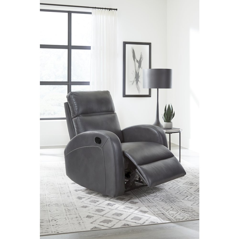 Devin - Pebble Grey Manual Recliner Two Pack. Picture 6