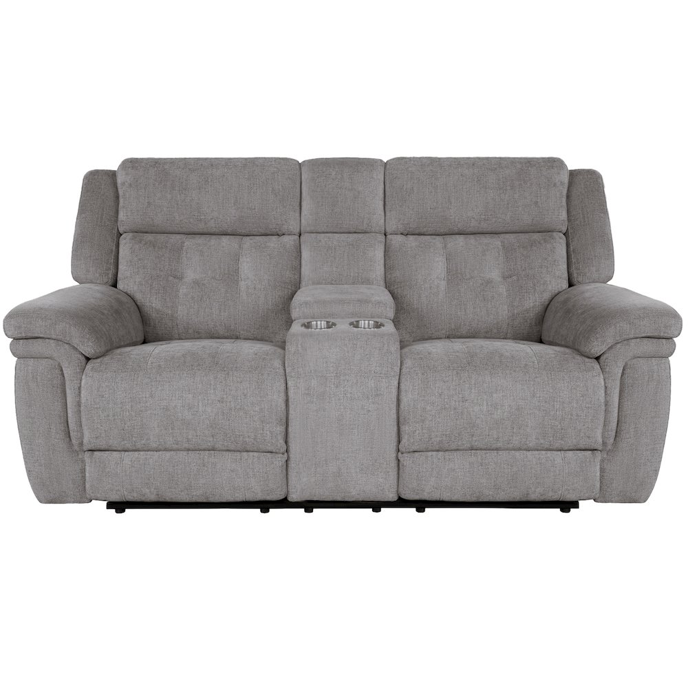 Richland - Bristol Grey Power Reclining Console Loveseat. Picture 2