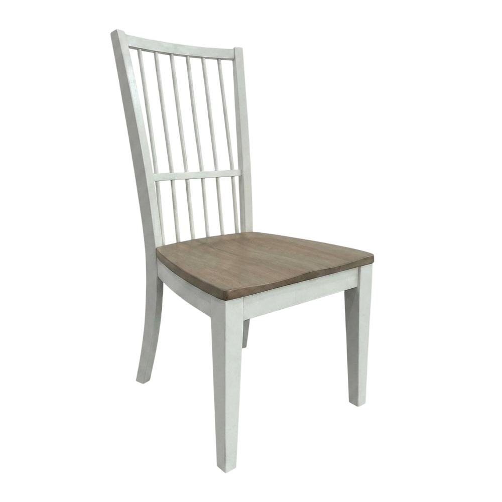 White Spindle Back Dining Chairs in Two-Pack with Classic Style and Comfort. Picture 4