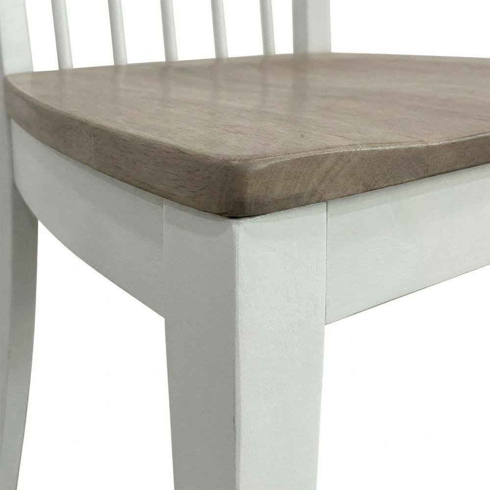 White Spindle Back Dining Chairs in Two-Pack with Classic Style and Comfort. Picture 6