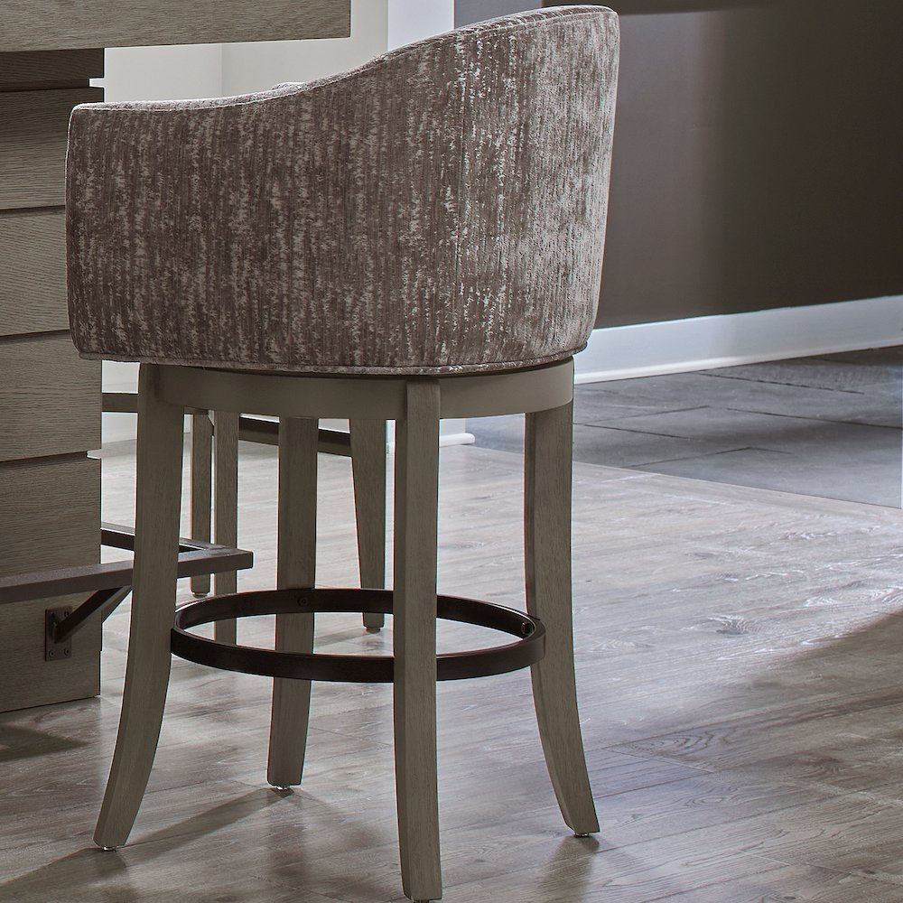 Pure Modern Dining Upholstered Swivel Barstool. Picture 3