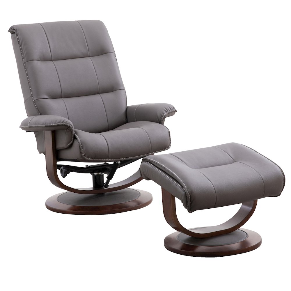 Knight - Haze Manual Reclining Swivel Chair and Ottoman. Picture 1