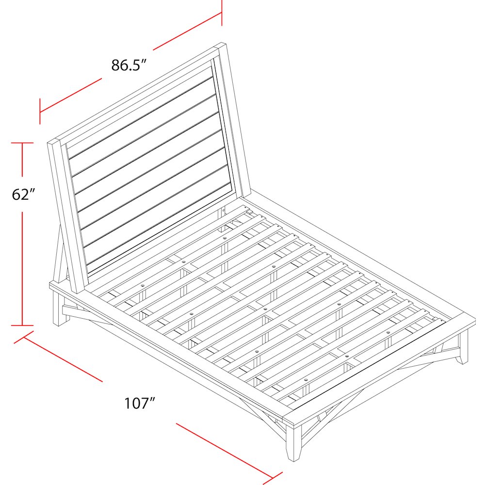 Modern Bedroom King Platform Bed. Picture 12