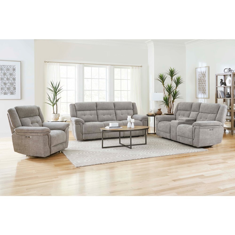 Richland - Bristol Grey Power Recliner. Picture 4