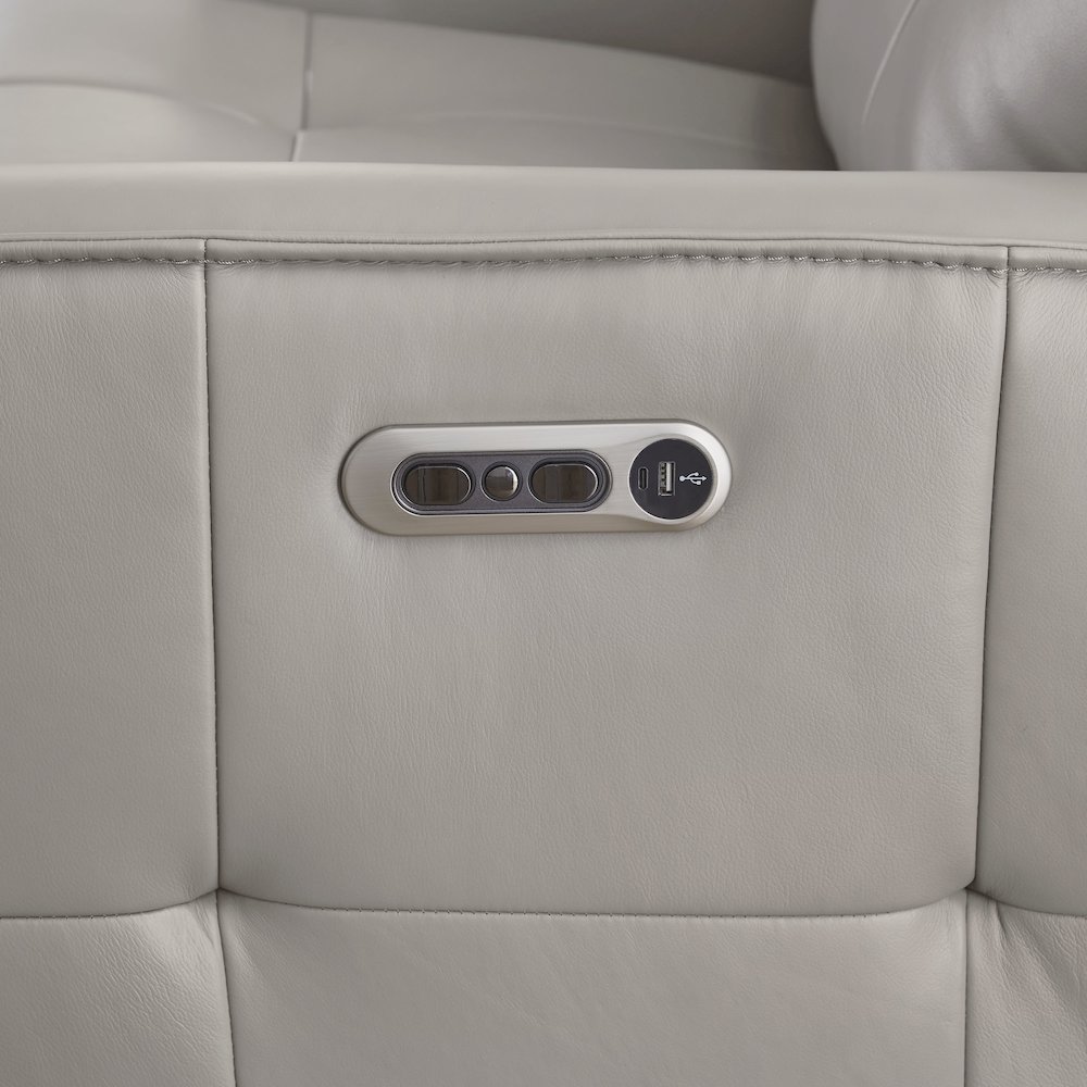 Canterbury - Pewter 6 Piece Zero Gravity Modular Power Reclining Sectional. Picture 7