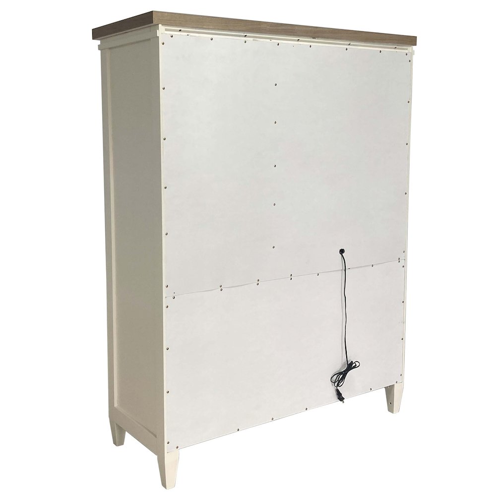 Modern Bedroom 7 Drawer Door Chest with Workstation. Picture 9