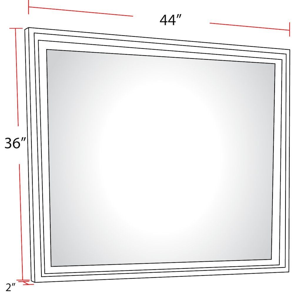 Parker House Americana Modern Bedroom Beveled Landscape Mirror. Picture 5