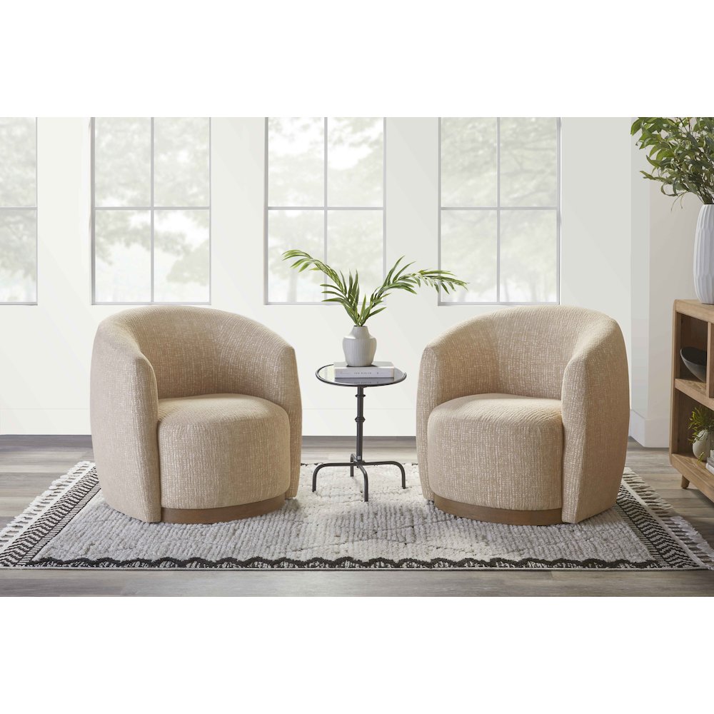Tatum - Sand Dollar Swivel Accent Chair Two Pack. Picture 4