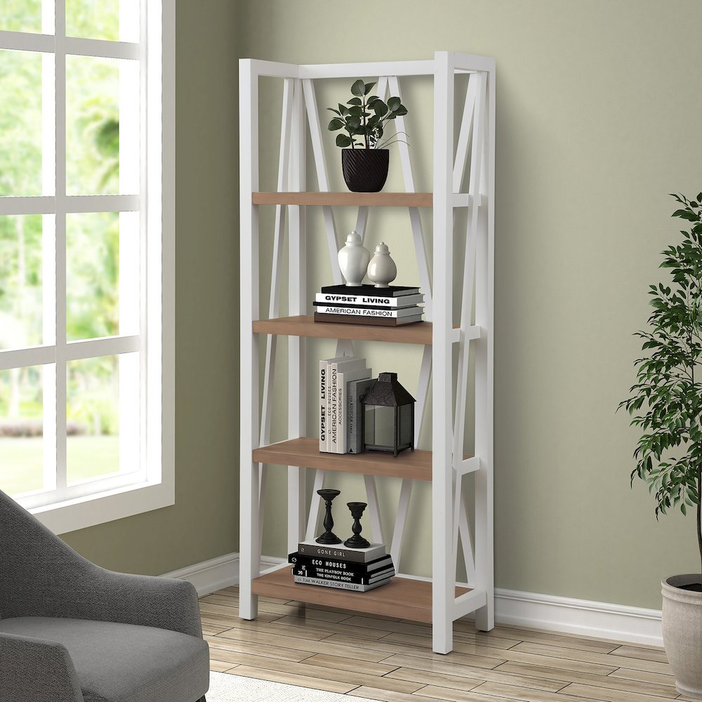 Modern - Cotton Etagere Bookcase. Picture 6