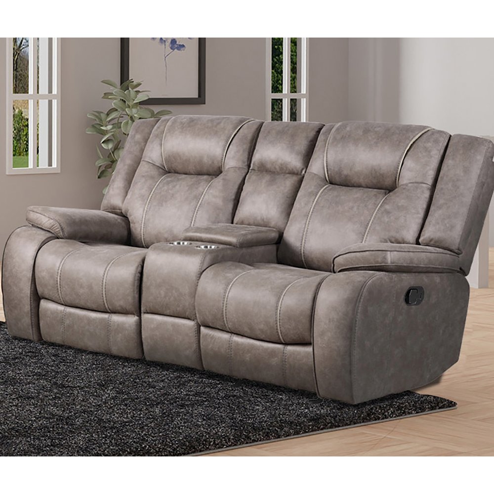 Blake - Desert Taupe Reclining Console Loveseat. Picture 12