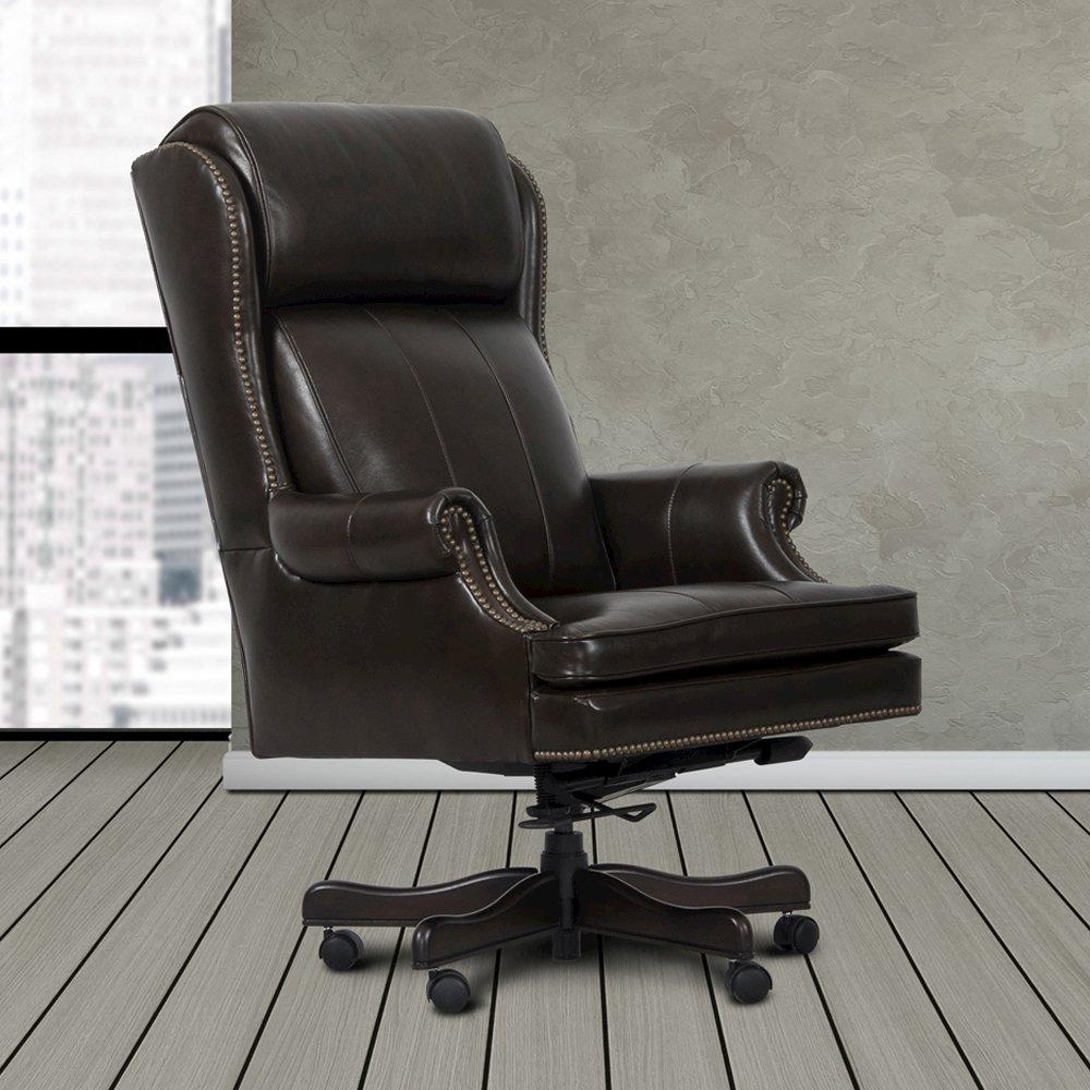 Leather Desk Chair. Picture 4
