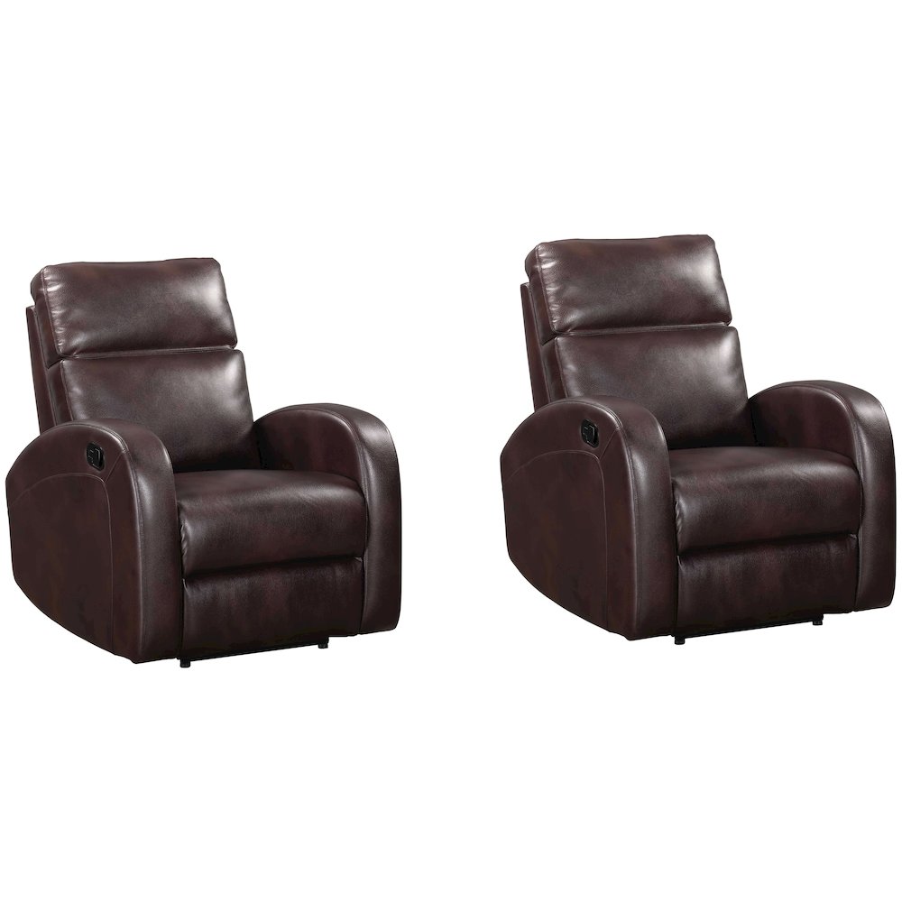 Devin - Pebble Brown Manual Recliner Two Pack. Picture 1