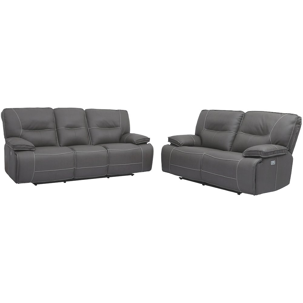 Spartacus - Haze Power Reclining Sofa and Loveseat. Picture 1