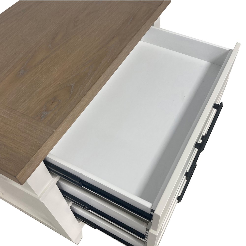 Modern Bedroom 3 Drawer Nightstand with Charging Station. Picture 13
