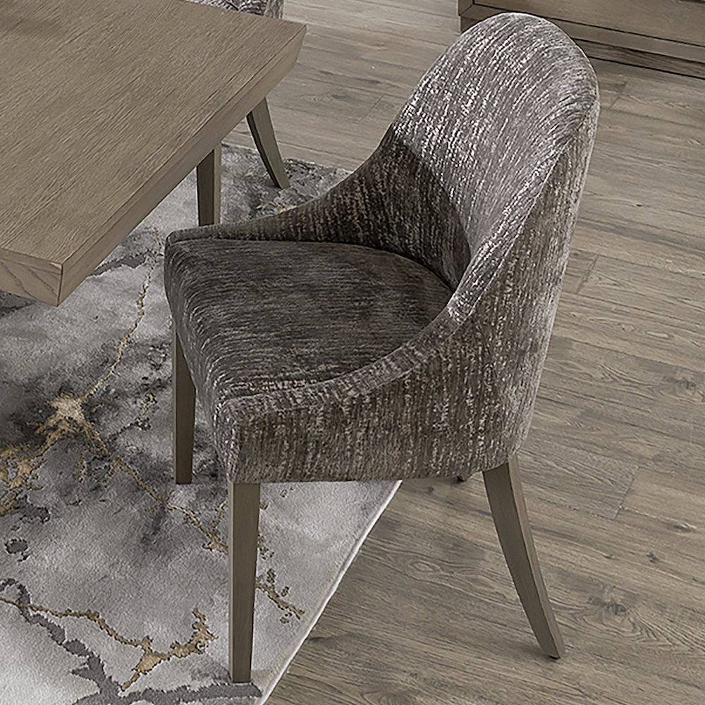 Pure Modern Dining Upholstered Armless Side Chair. Picture 2