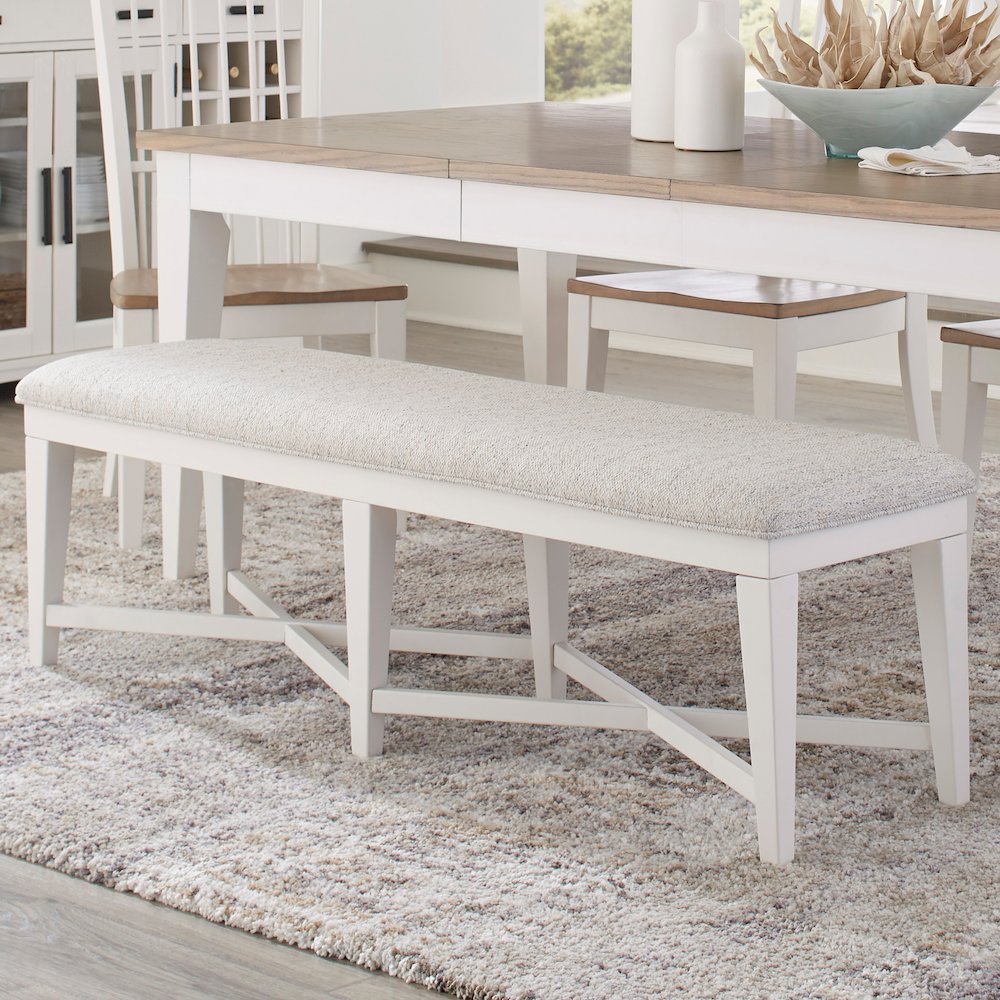 Modern Dining 58 In. Upholstered Bench. Picture 2