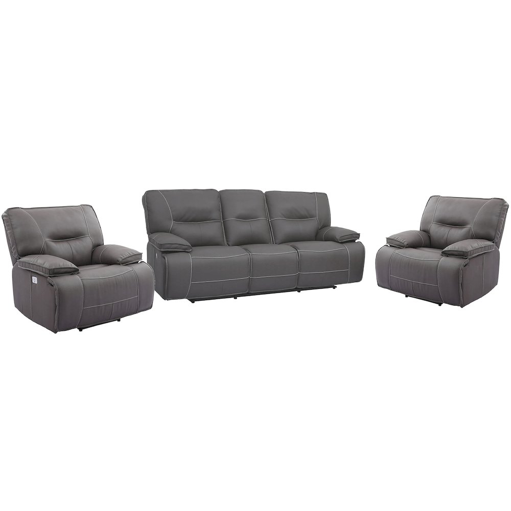 Spartacus - Haze Power Reclining Sofa and Two Recliners. Picture 1
