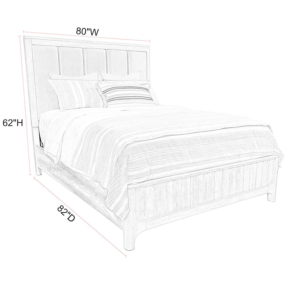 Bedroom King Panel Bed. Picture 10