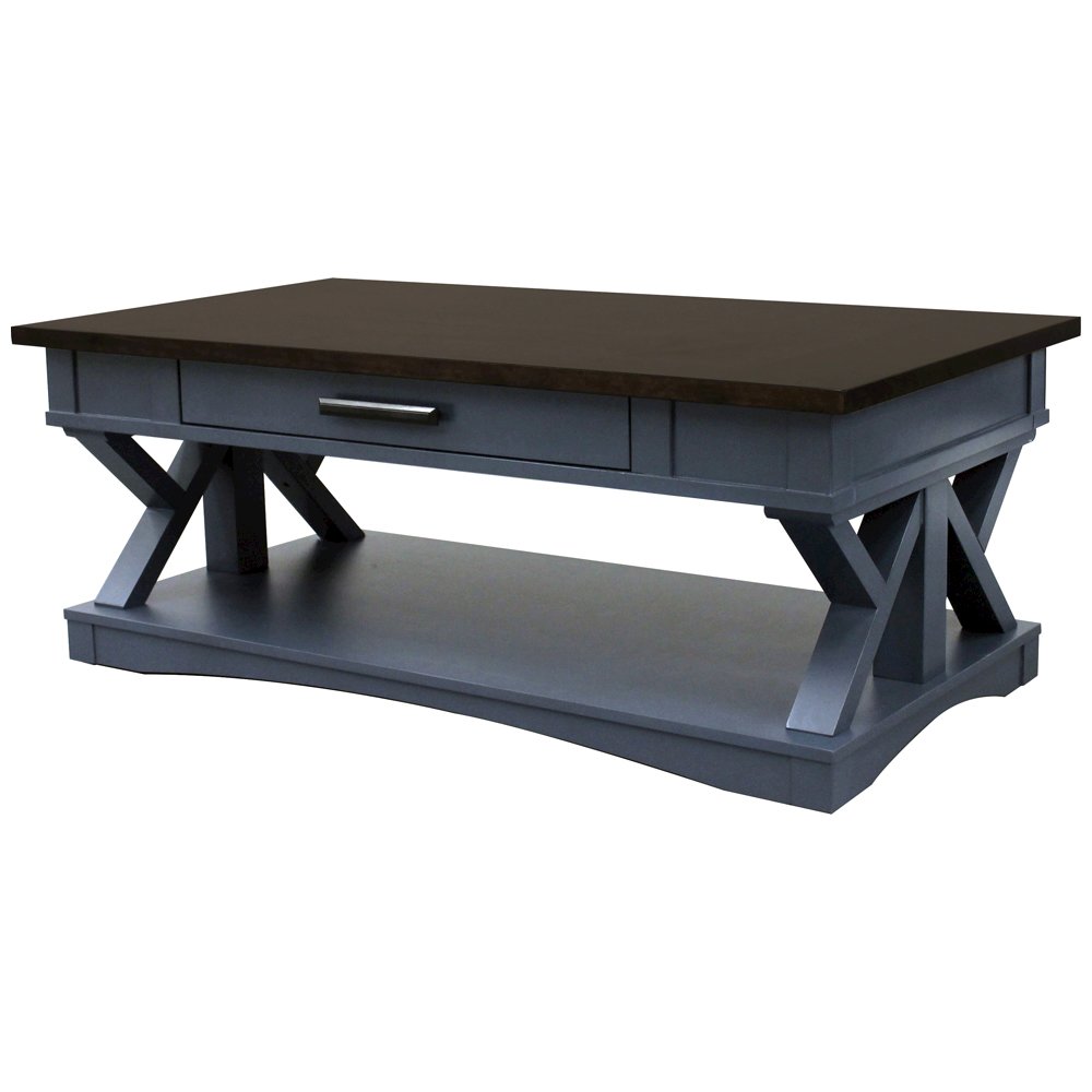 Modern - Denim Cocktail Table with 2 End Tables. Picture 2