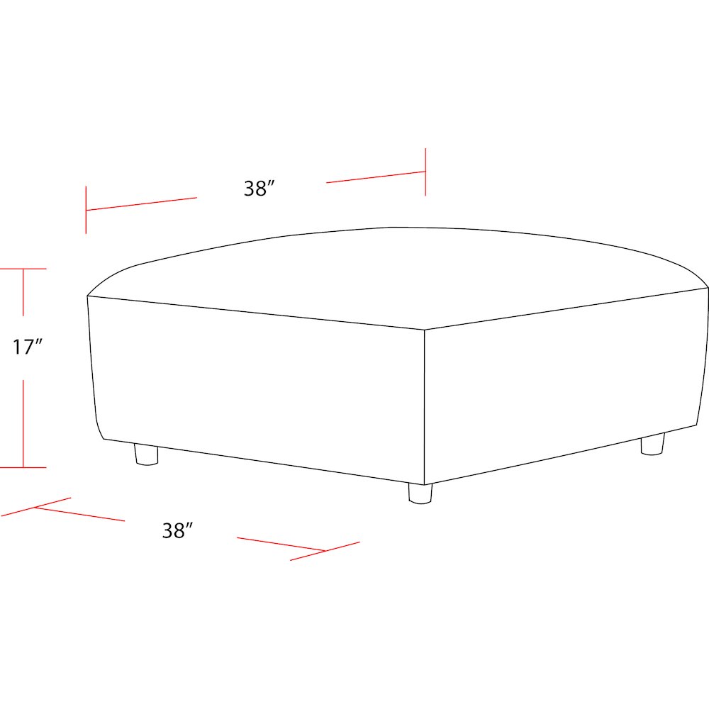 Recess - Reptile Blue Ottoman with Casters. Picture 4