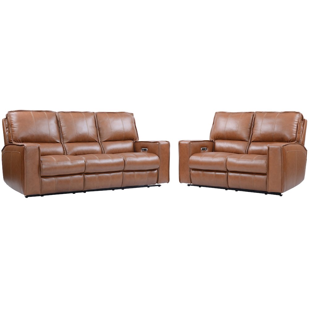 Rockford - Verona Saddle Power Reclining Sofa and Loveseat. Picture 1