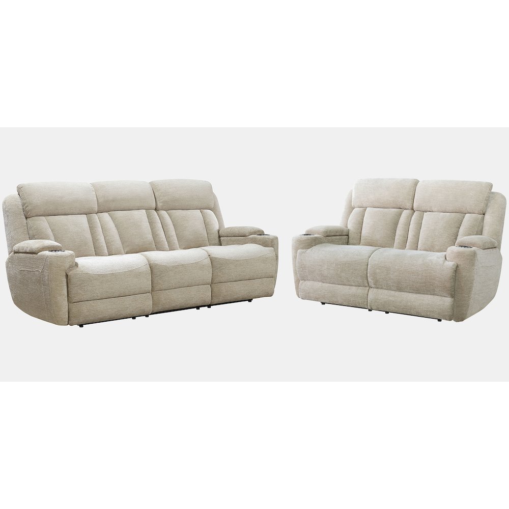 Dalton - Lucky Fawn Power Reclining Sofa and Loveseat. Picture 1
