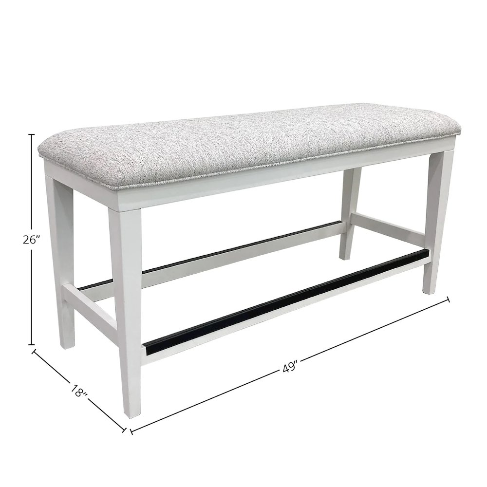 Modern Dining 49 In. Upholstered Counter Bench. Picture 9