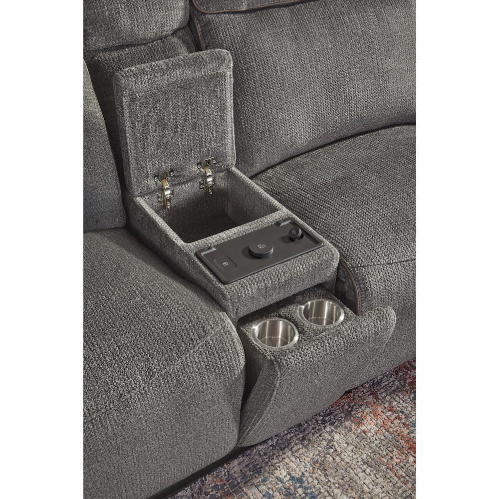 Alpine - Airy Midnight 6 Piece Zero Gravity Power Reclining Sectional. Picture 17