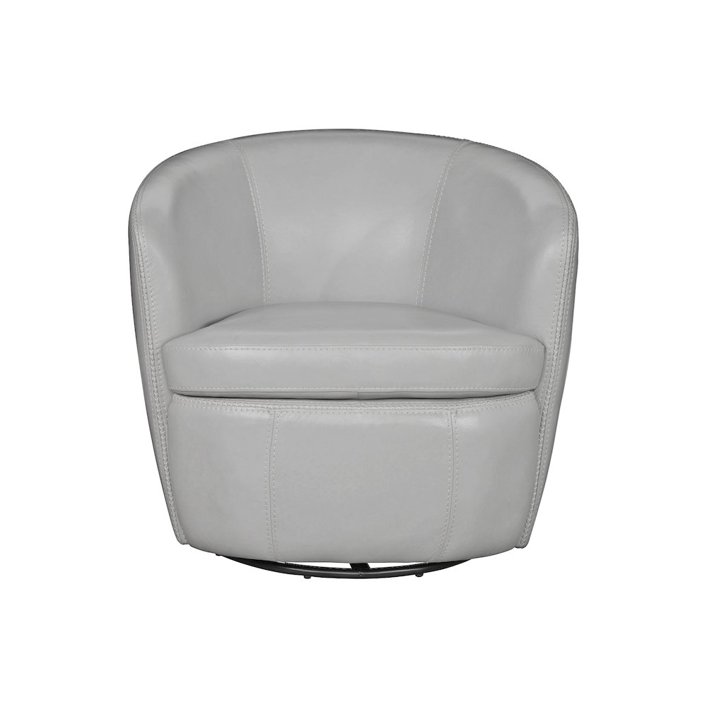 Barolo - Steamboat Ice 100% Italian Leather Swivel Club Chair Two Pack. Picture 3
