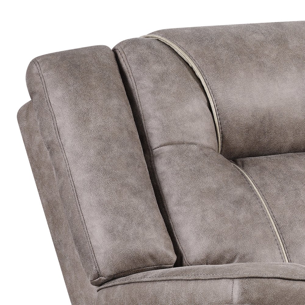 Blake - Desert Taupe Manual Glider Reclining Sofa and Two Recliners. Picture 17