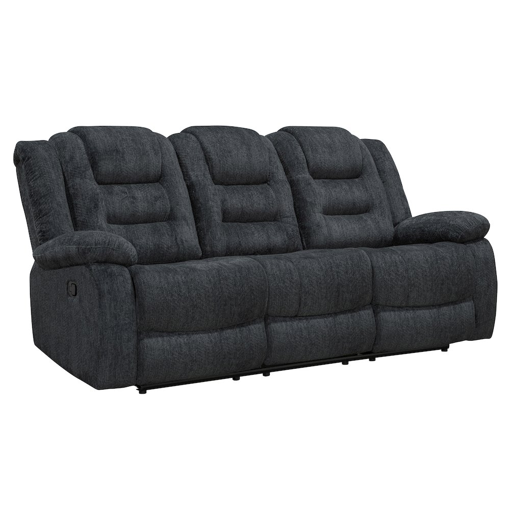 Bolton - Misty Storm Manual Glider Reclining Sofa and Two Recliners. Picture 2