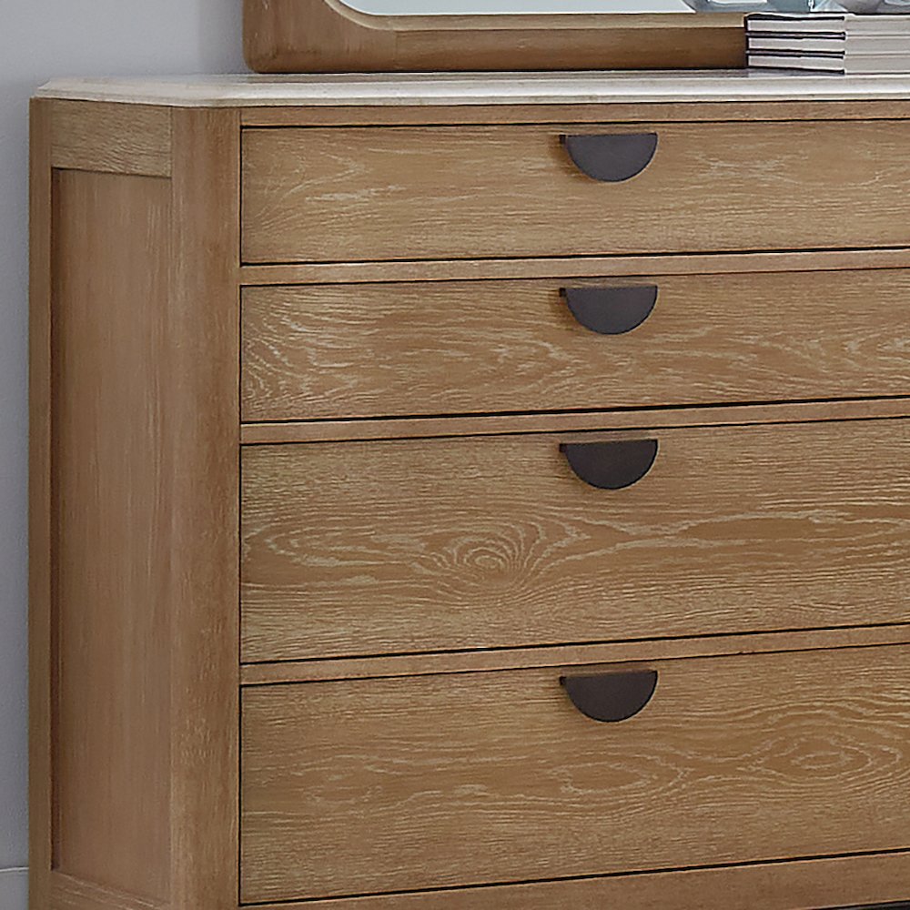 Bedroom 8 Drawer Dresser and Mirror. Picture 11