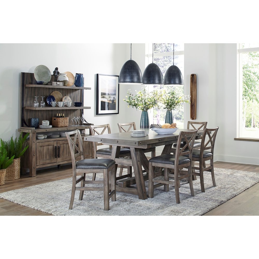 Lodge Dining Upholstered Counter Chair Two Pack. Picture 9