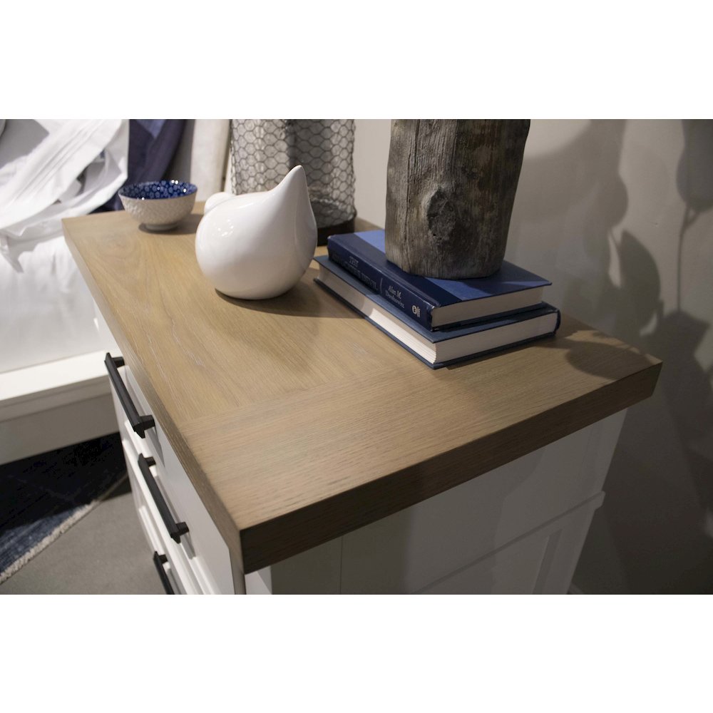 Modern Bedroom 3 Drawer Nightstand with Charging Station. Picture 11