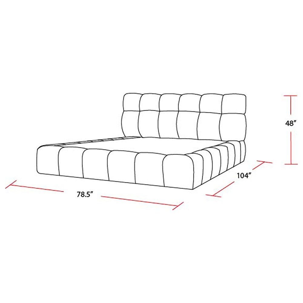 - Fluffy River Rock Queen Upholstered Bed. Picture 11