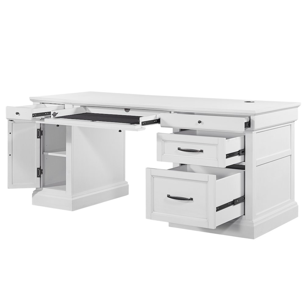 Shoreham - Effortless White Pedestal Desk. Picture 2