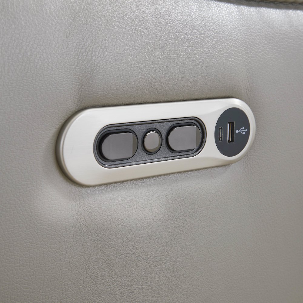 Canterbury - Pewter 6 Piece Zero Gravity Modular Power Reclining Sectional. Picture 8