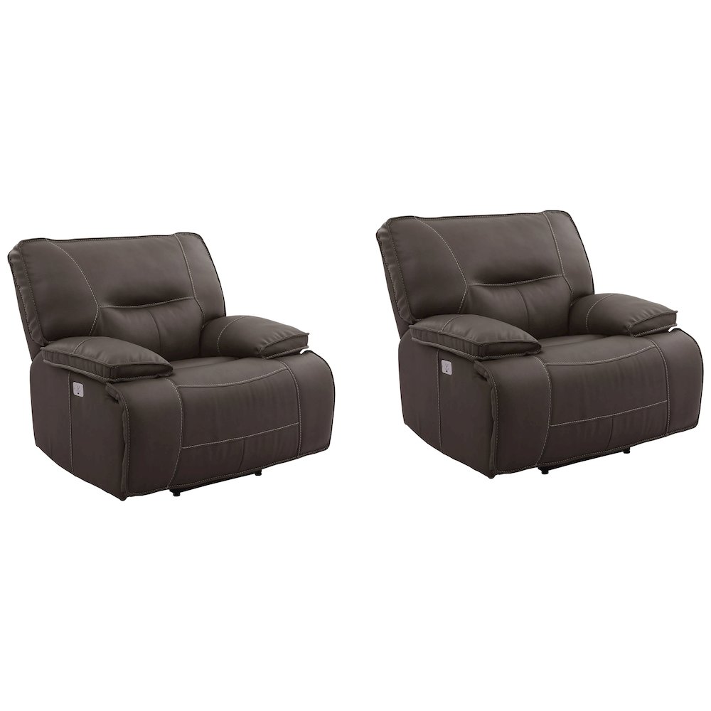 Spartacus - Chocolate Power Recliner Two Pack. Picture 1