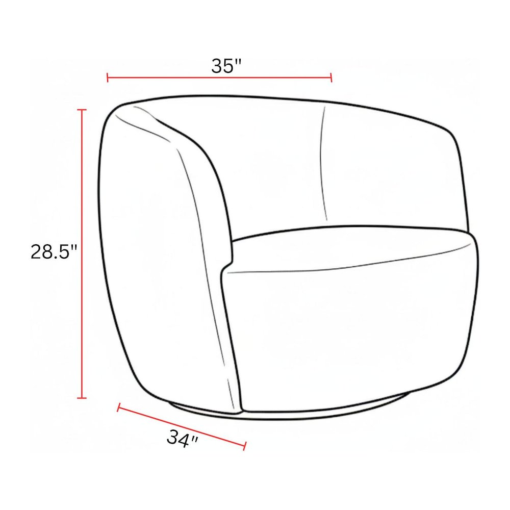 Carina - Bloke Cotton Swivel Barrel Chair. Picture 7