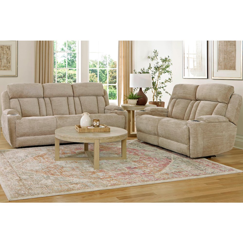 Dalton - Lucky Fawn Power Reclining Sofa and Loveseat. Picture 8
