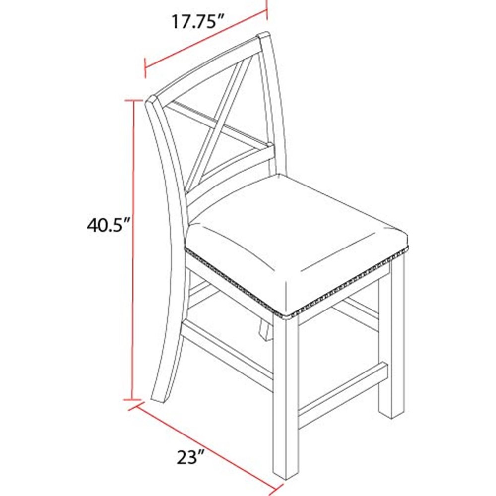 Lodge Dining Upholstered Counter Chair Two Pack. Picture 8